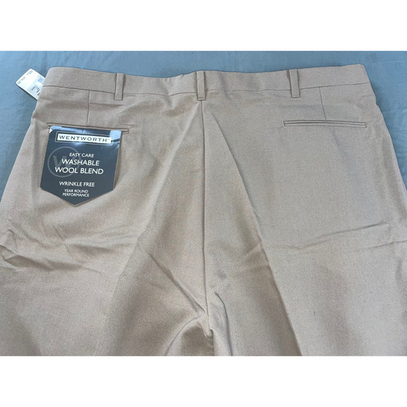 Wentworth Vintage Wards Easy Care Washable Wool Dress Pants, Slacks. Men's 42X30 - Picture 10 of 10